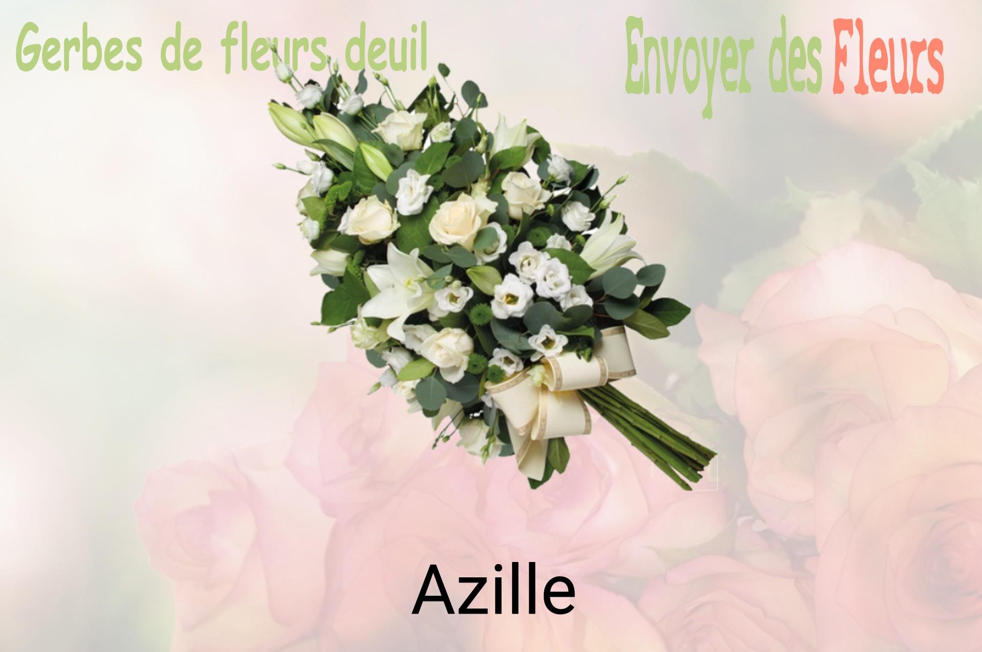 Gerbe de fleurs de deuil livrée à Azille